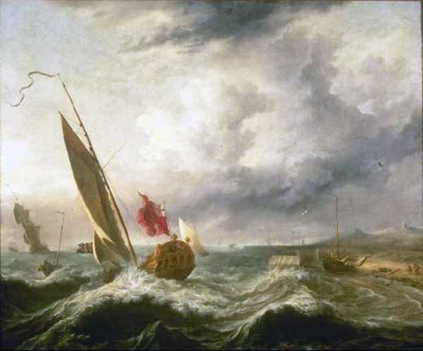 ships in a storm